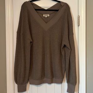 Medium Taupe Waffle Knit Boutique Tunic